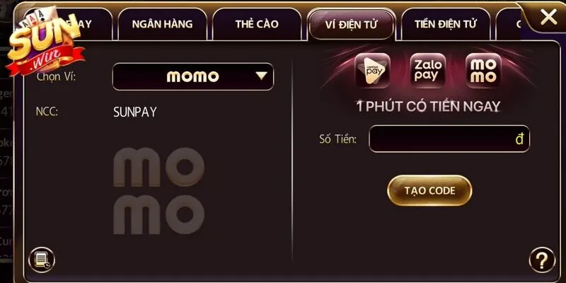 Sử dụng ví điện tử để tăng số dư tài khoản đang rất thịnh hành